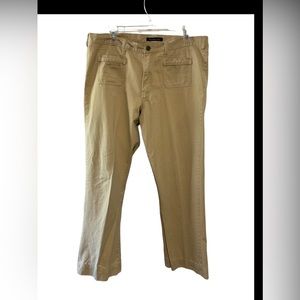 Abercrombie Khaki Boot Leg Women’s Pants W 34”Inseam 30” Rise 10” Sz 12 Vintage